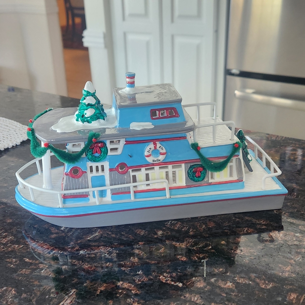Dept 56 Snow Village The "Jingle Belle" Houseboat